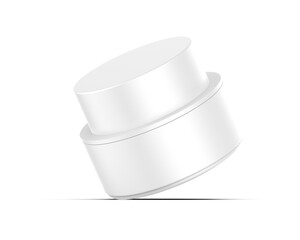 Matte plastic cosmetic jar mockup for branding and promotion, plastic container for cream, lotion and gel, 3d render illustration