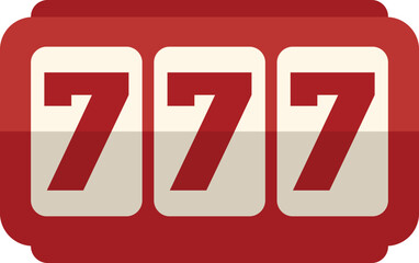 Lucky jackpot icon flat vector. Spin game. Bar fruit isolated