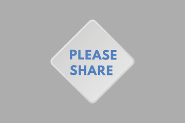 please share text Button. please share Sign Icon Label Sticker Web Buttons

