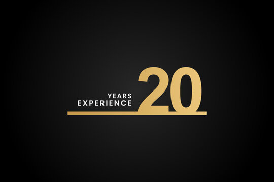 20 Years experience or Best 20 Years experienced vector illustration. Logos 20 years experience. Suitable for marketing logos related to 20 years of experience in the business or industry.
