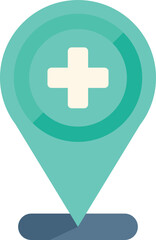 Obraz premium Physical therapist location icon flat vector. Doctor therapy. Rehab patient isolated