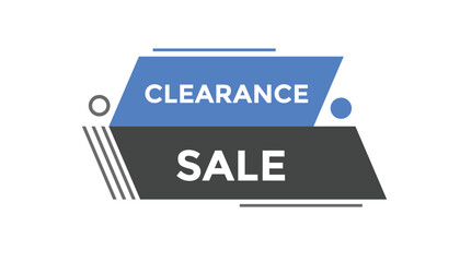 Clearance sale button web banner templates. Vector Illustration
