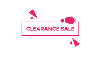 Clearance sale button web banner templates. Vector Illustration
