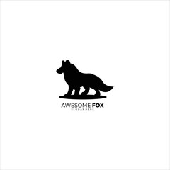 Fox design logo silhouette