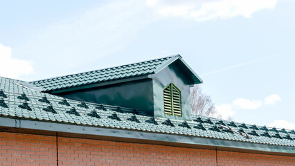 new roof on the building in sunny weather