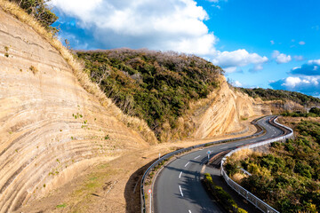 伊豆大島の地層大切断面（東京都大島町）