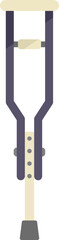 Physical crutch icon flat vector. Hospital massage. Doctor therapy isolated