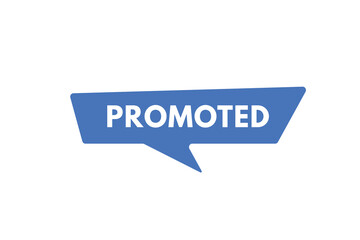 promoted text Button. promoted Sign Icon Label Sticker Web Buttons