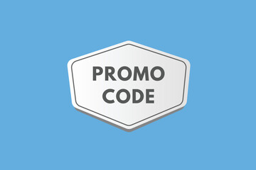 promo code text Button. promo code Sign Icon Label Sticker Web Buttons