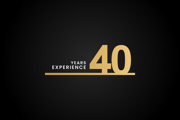 40 years experience or Best 40 years experienced vector illustration. Logos 40 years experience. Suitable for marketing logos related to 40 years of experience in the business or industry.