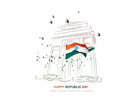 Republic day india Black and White Stock Photos & Images - Alamy