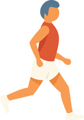 Fototapeta na wymiar Running person icon flat vector. Active gym. Workout athlete isolated