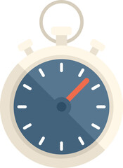 Sport stopwatch icon flat vector. Active fitness. Lifestyle athlete isolated