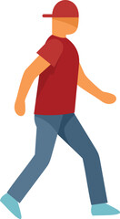 Healthy walking icon flat vector. Active gym. Sport exercise isolated