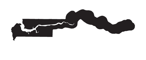 Gambia Silhouette Map