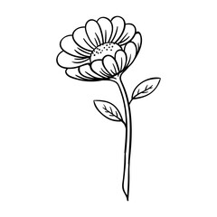hand drawing style of flower vector. Suitable for iconic icon.