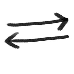 black arrow hand drawn