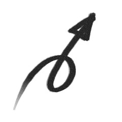 black arrow hand drawn