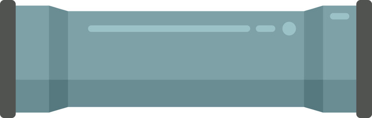 Line pipe icon flat vector. Metal tube. Drain system isolated