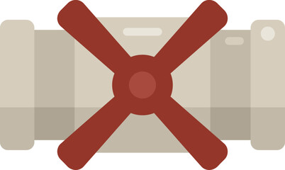 Top view water tap icon flat vector. Valve drain. Pump faucet isolated