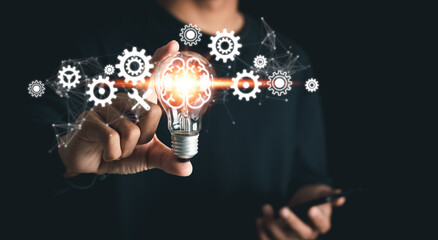 Business process analysis and innovation with global network connectivity. Concept for success.