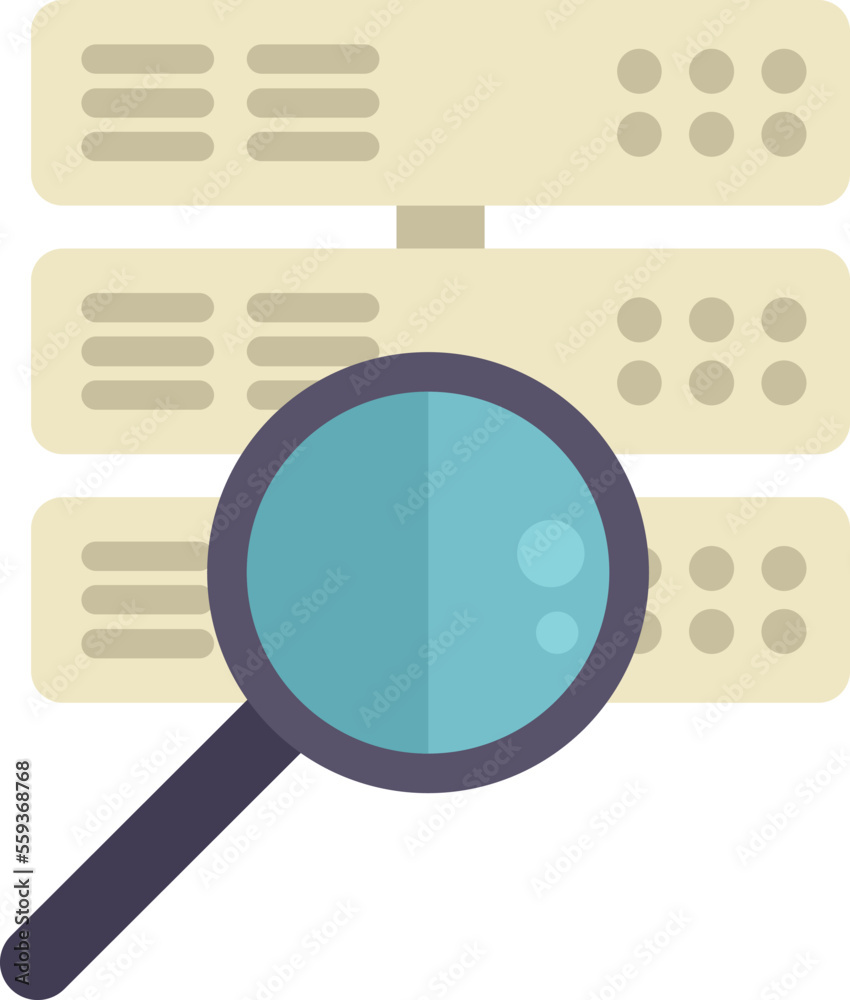 Poster server database icon flat vector. crm data. client human isolated