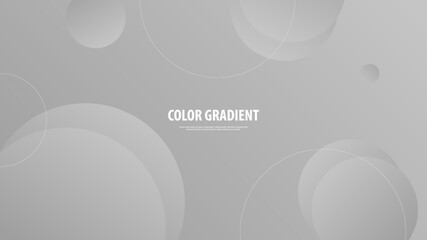 Modern Abstract Background Retro Memphis Round Circle Shape Lines Motion and Grey Gradient Color