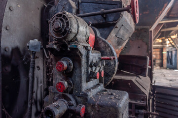Fototapeta premium Old abandoned industrial railway boiler house in central Poland, Europe