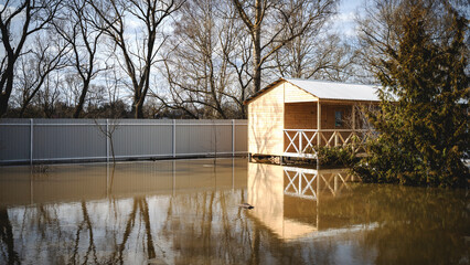 spring flood at the dacha