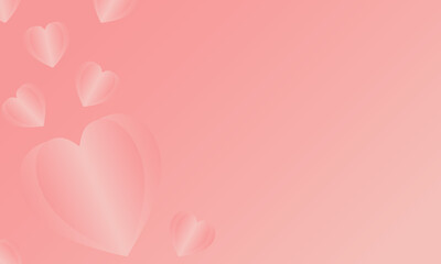 Vector illustration Love. Paper elements in shape of heart flying background. Vector symbols of love for card Valentine's day , birthday greeting card design.