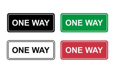 Set of One way caution icon, safety health button, covid virus warning vector illustration