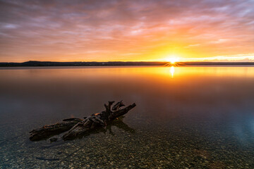 sunset over the sea