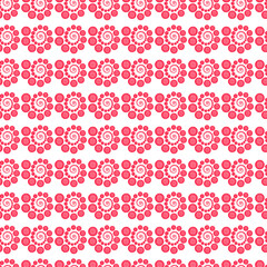 Seamless pattern with abstract red pattern on a white background.