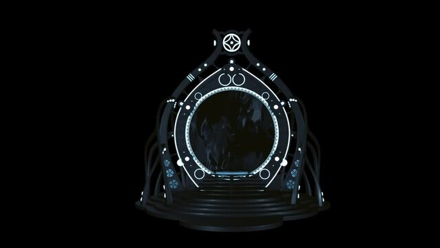 Mystic Portal Transparent Alpha Video 3D Animation
