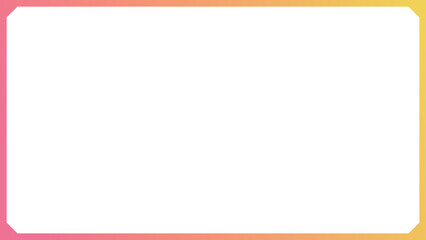 Obraz premium 鮮やかなツートングラデーションのフレーム背景イラスト