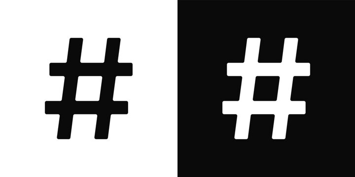 # Hashtag vector sign, hash button # symbol