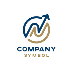 Monogram Initial Letter N Logo Design. Business Initial Icon Vector.