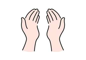 両手 手のひら ベクターイラスト
