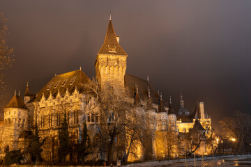 Obraz premium city castle at night