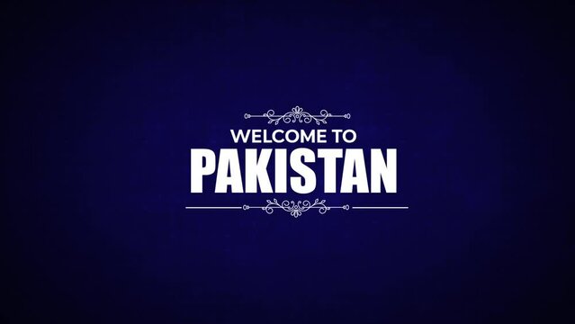 Welcome to Pakistan logo animation video, Welcome Pakistan to monogram motion graphics video, Pakistan animated hologram 