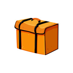 paper food delivery bag cartoon. paper food delivery bag sign. isolated symbol vector illustration