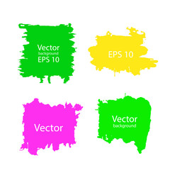 Abstract banner design illustration, paint blots.