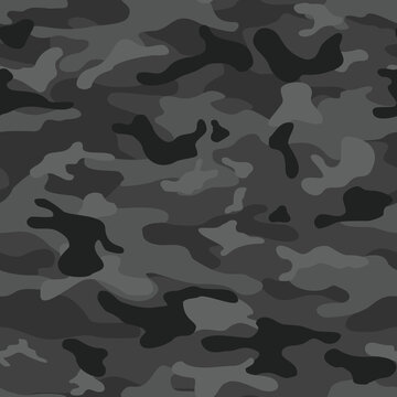 Seamless camouflage pattern winter modern. Abstract background of spots. Print on fabric and clothing. Vector illustration