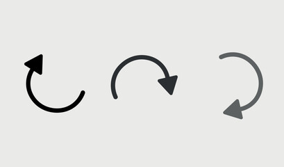 Arrow recycling vector icon set