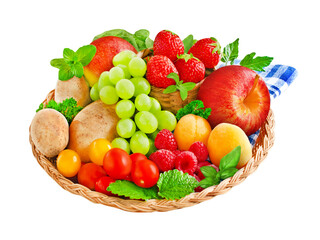 Frisches Obst und Gemüse   Hintergrund transparent PNG cut out
