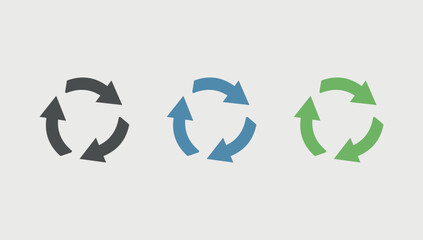 Round arrow vector icon set