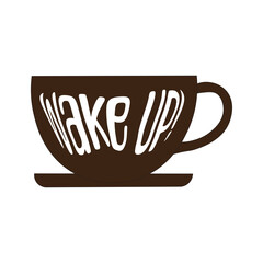 cup of coffee with text