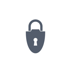 Security logo. Shield security with lock symbol icon isolated on white background