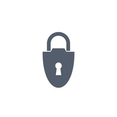 Security logo. Shield security with lock symbol icon isolated on white background