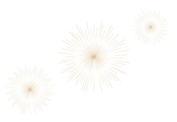 Naklejka premium gold Fireworks